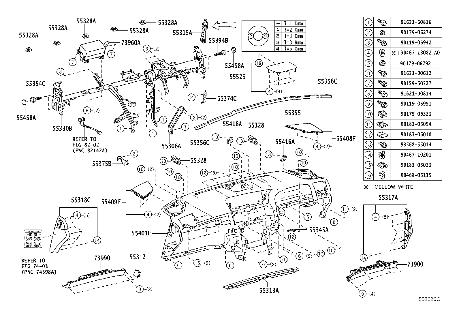 55330-50170 REINFORCEMENT ASSY, INSTRUMENT PANEL product image