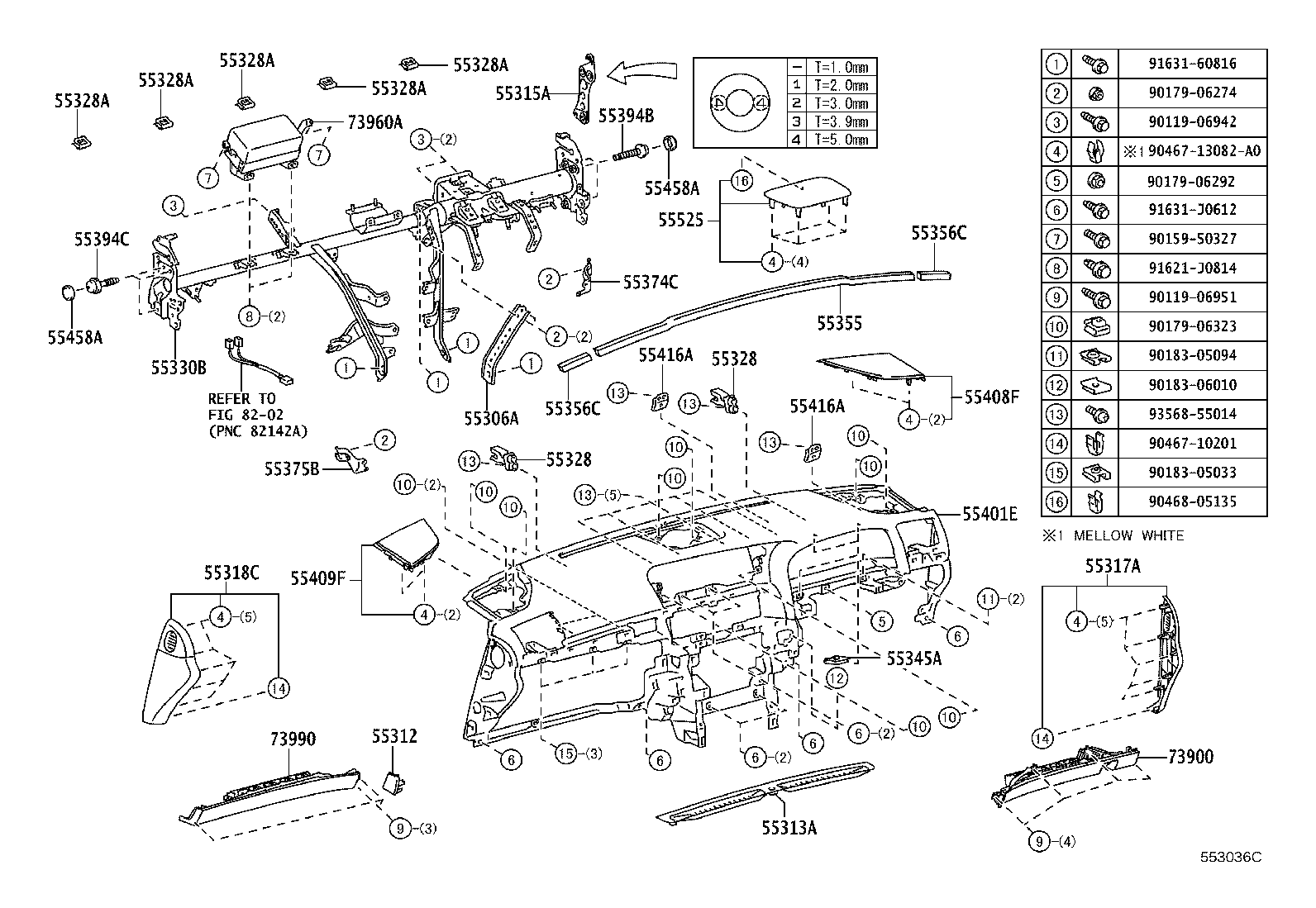 55433-50170-C2 PANEL, INSTRUMENT PANEL FINISH, LOWER NO.2 product image