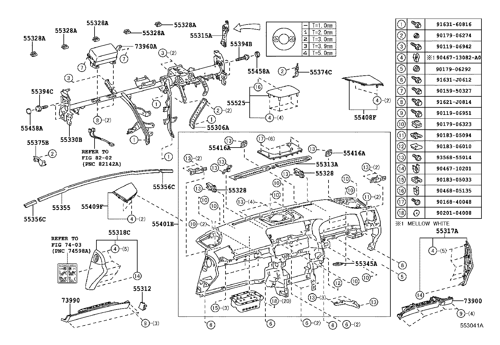 55403-50150-C0 PANEL SUB-ASSY, INSTRUMENT PANEL FINISH product image