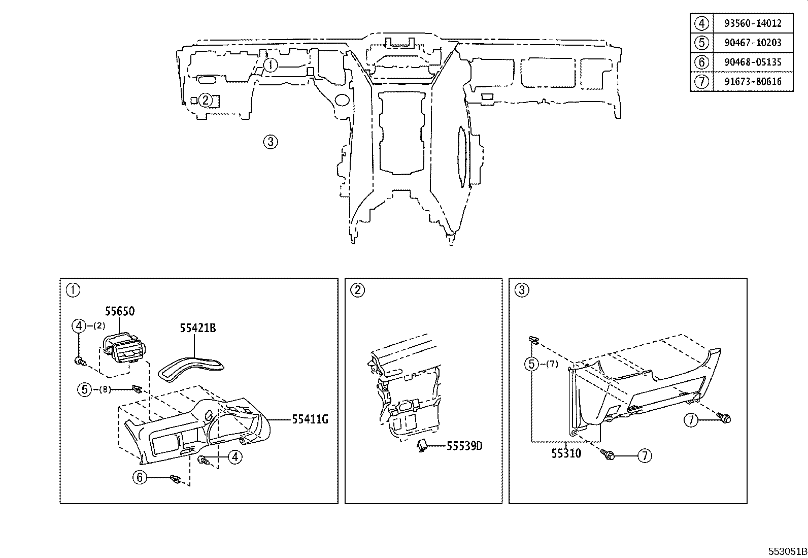 55352-74010 BRACE, INSTRUMENT PANEL TO FLOOR, NO.2 product image
