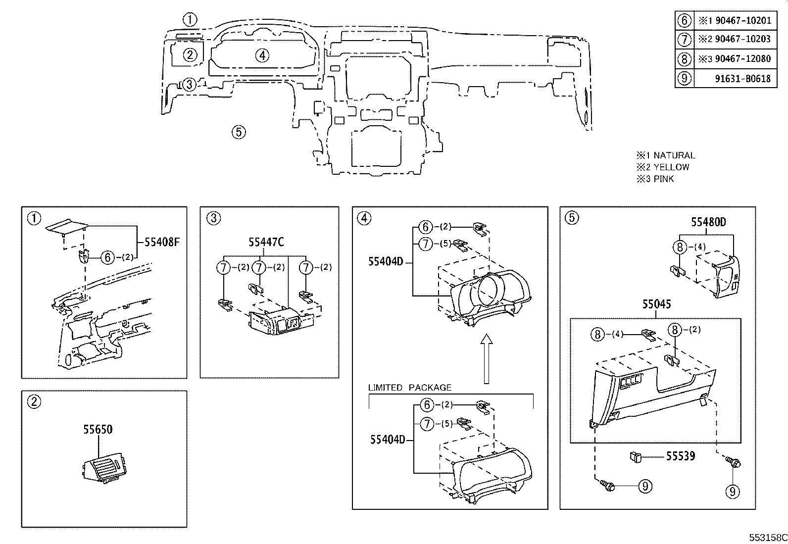 55404-35340 PANEL SUB-ASSY, INSTRUMENT CLUSTER FINISH product image