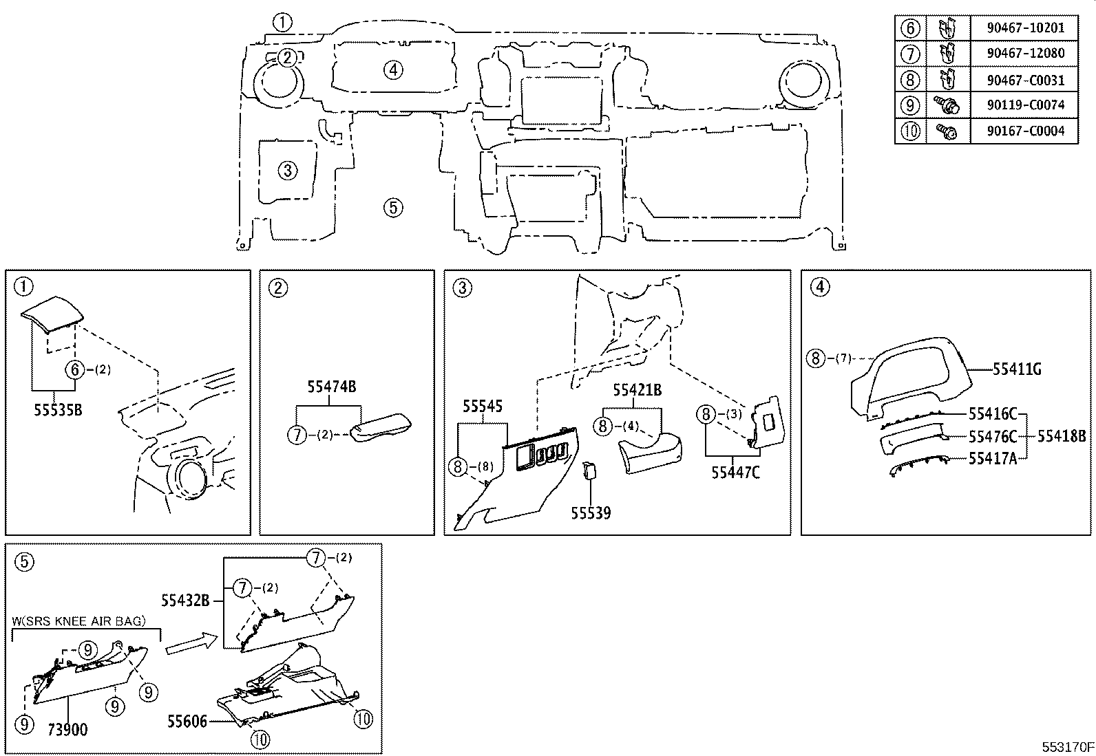 55330-0R080 REINFORCEMENT, INSTRUMENT PANEL product image