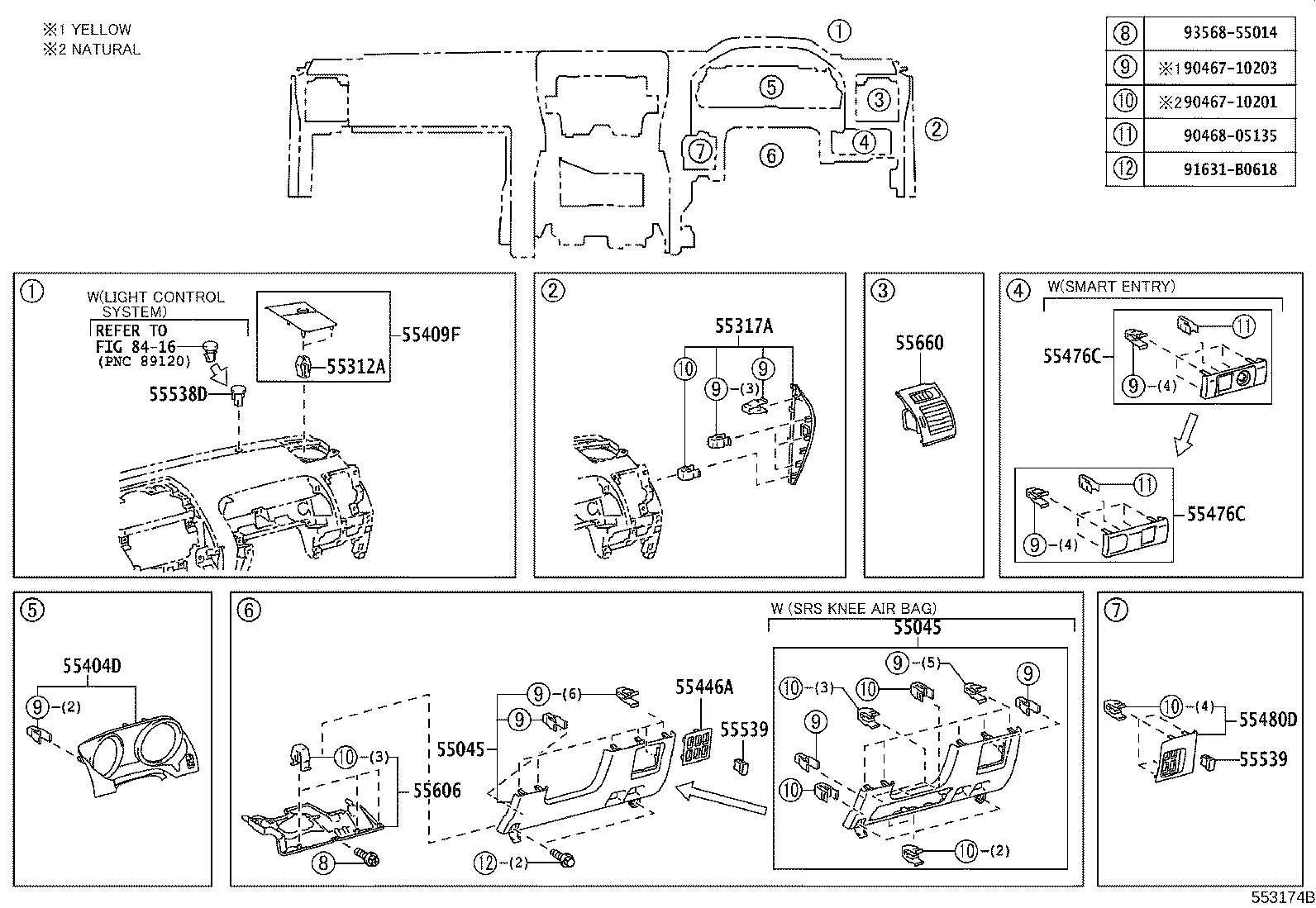 55406-60370 PANEL SUB-ASSY, INSTRUMENT CLUSTER FINISH, LOWER CENTER product image