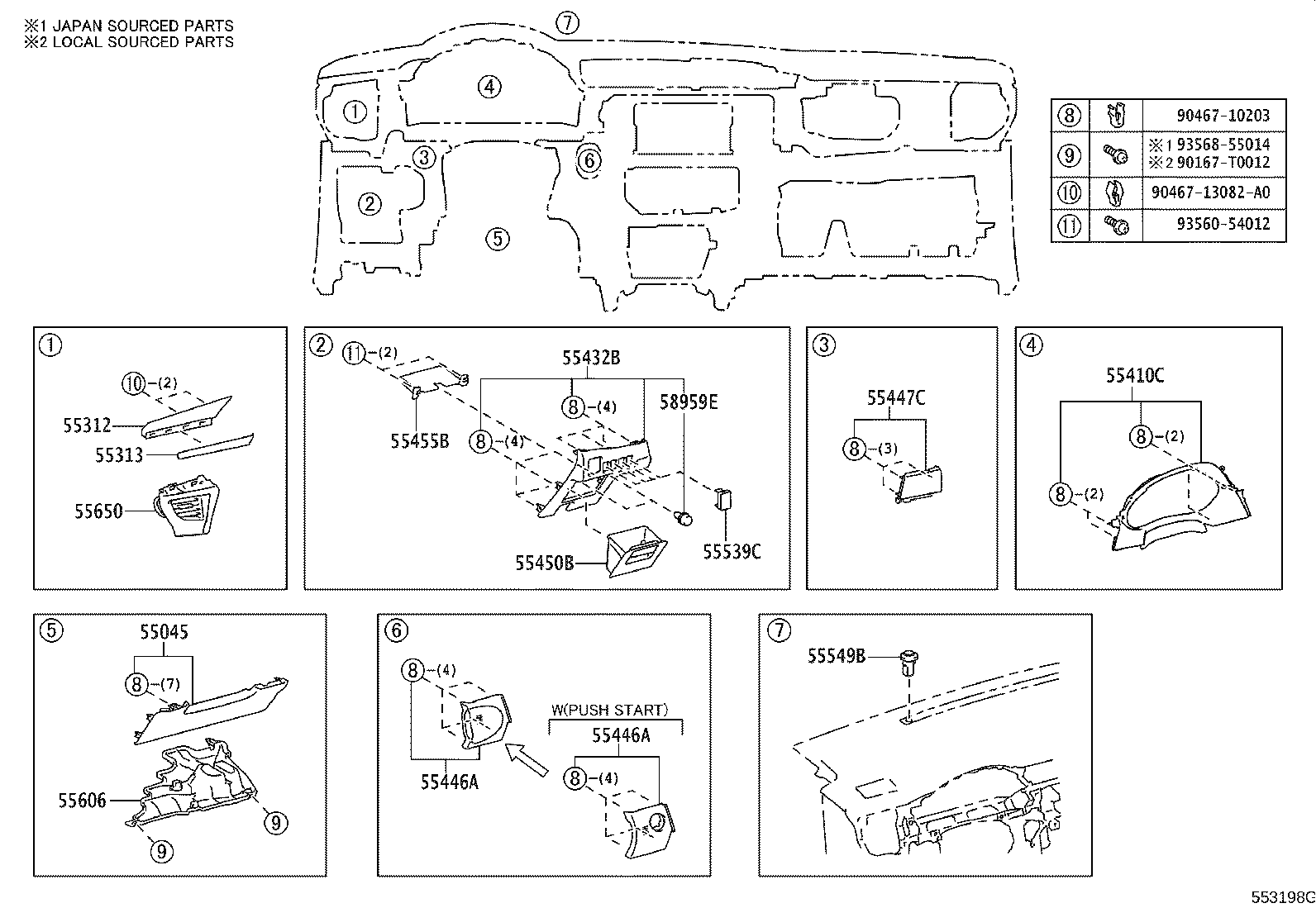 55405-YP010 PANEL SUB-ASSY, INSTRUMENT CLUSTER FINISH, CENTER product image