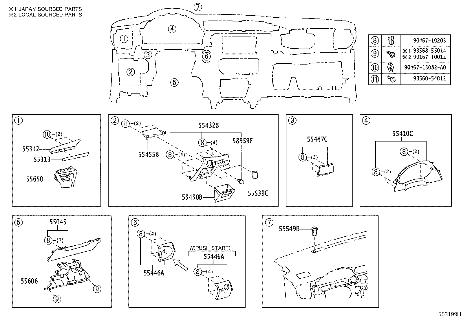 55405-YP010 PANEL SUB-ASSY, INSTRUMENT CLUSTER FINISH, CENTER product image