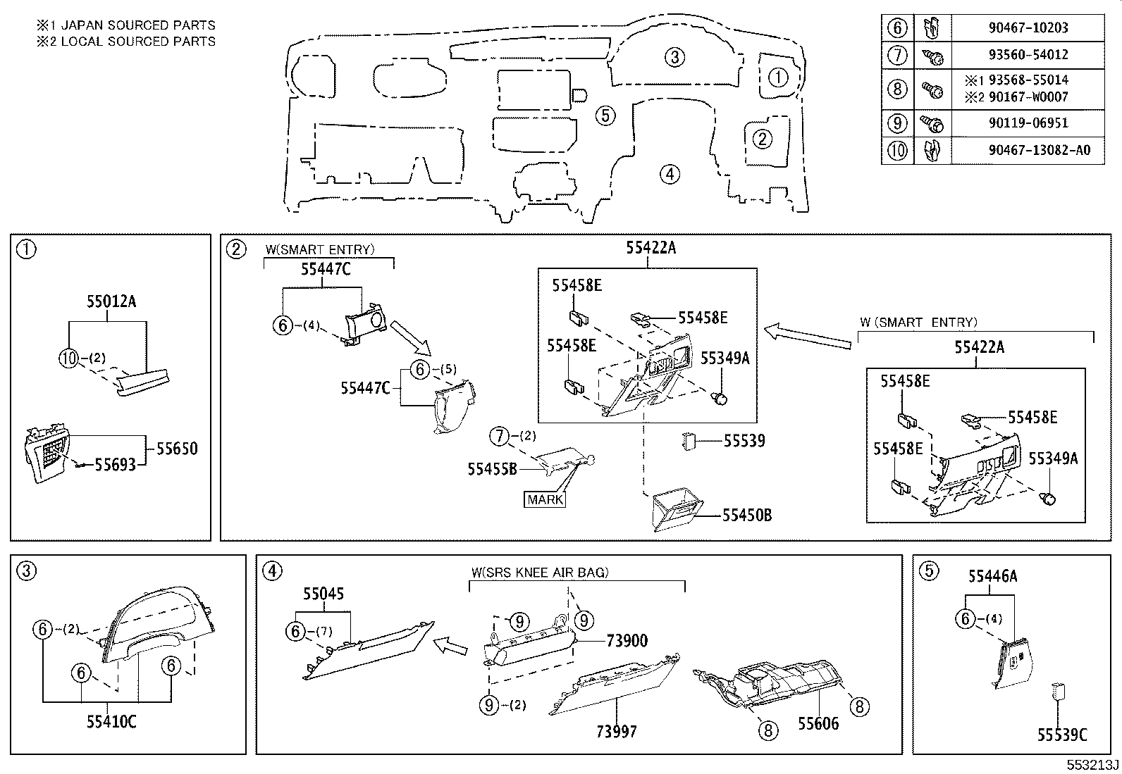 55330-02640 REINFORCEMENT ASSY, INSTRUMENT PANEL product image