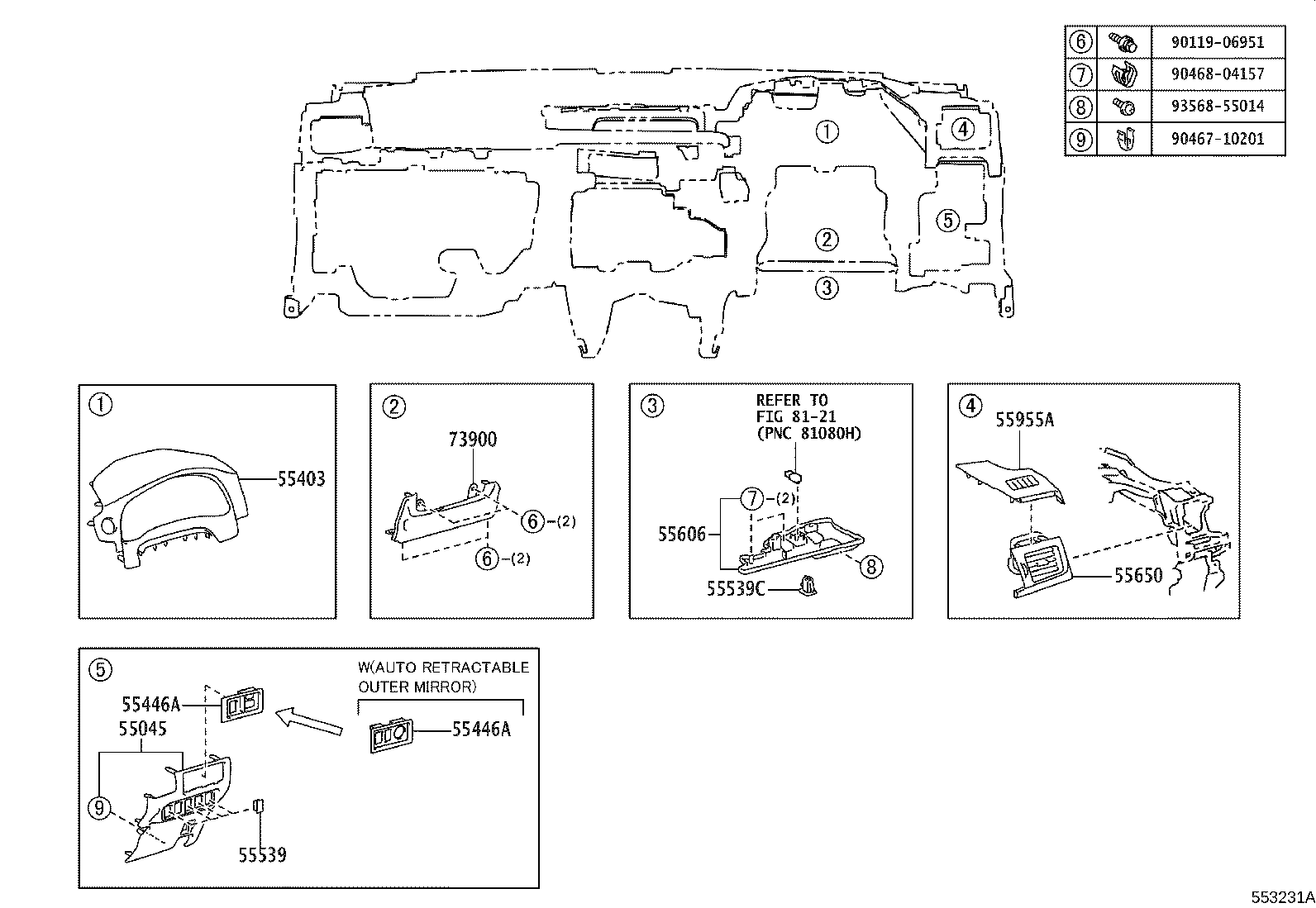 55403-76024-40 HOOD SUB-ASSY, METER product image