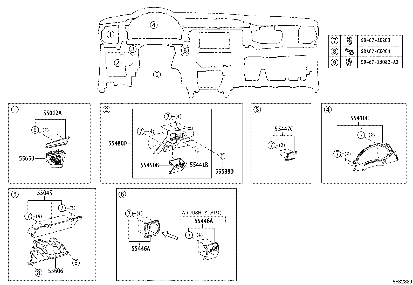 55330-02810 REINFORCEMENT, INSTRUMENT PANEL product image
