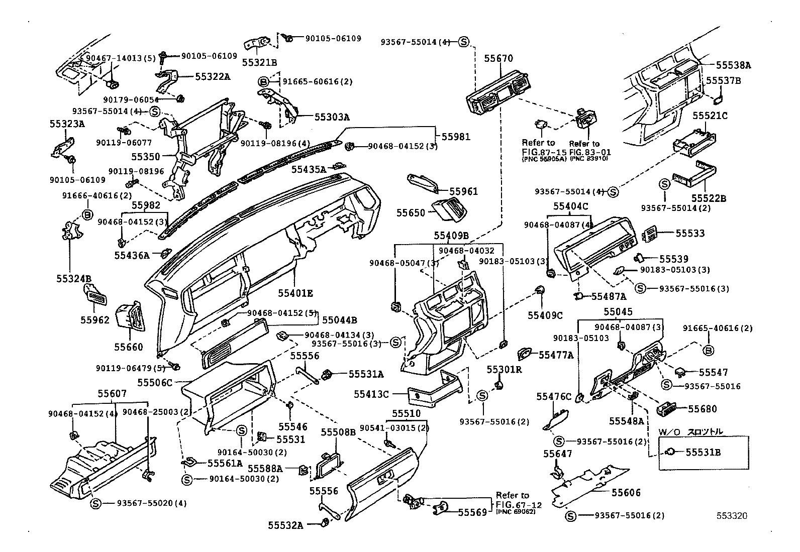 55321-30070 BRACKET, INSTRUMENT PANEL, NO.1 product image
