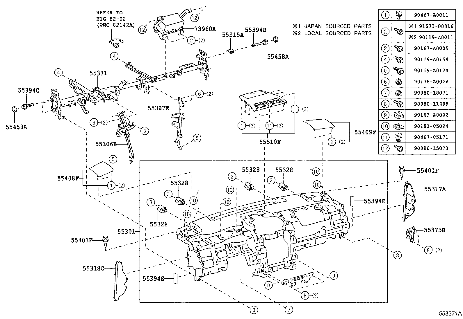 55301-06200-C0 PANEL SUB-ASSY, INSTRUMENT product image