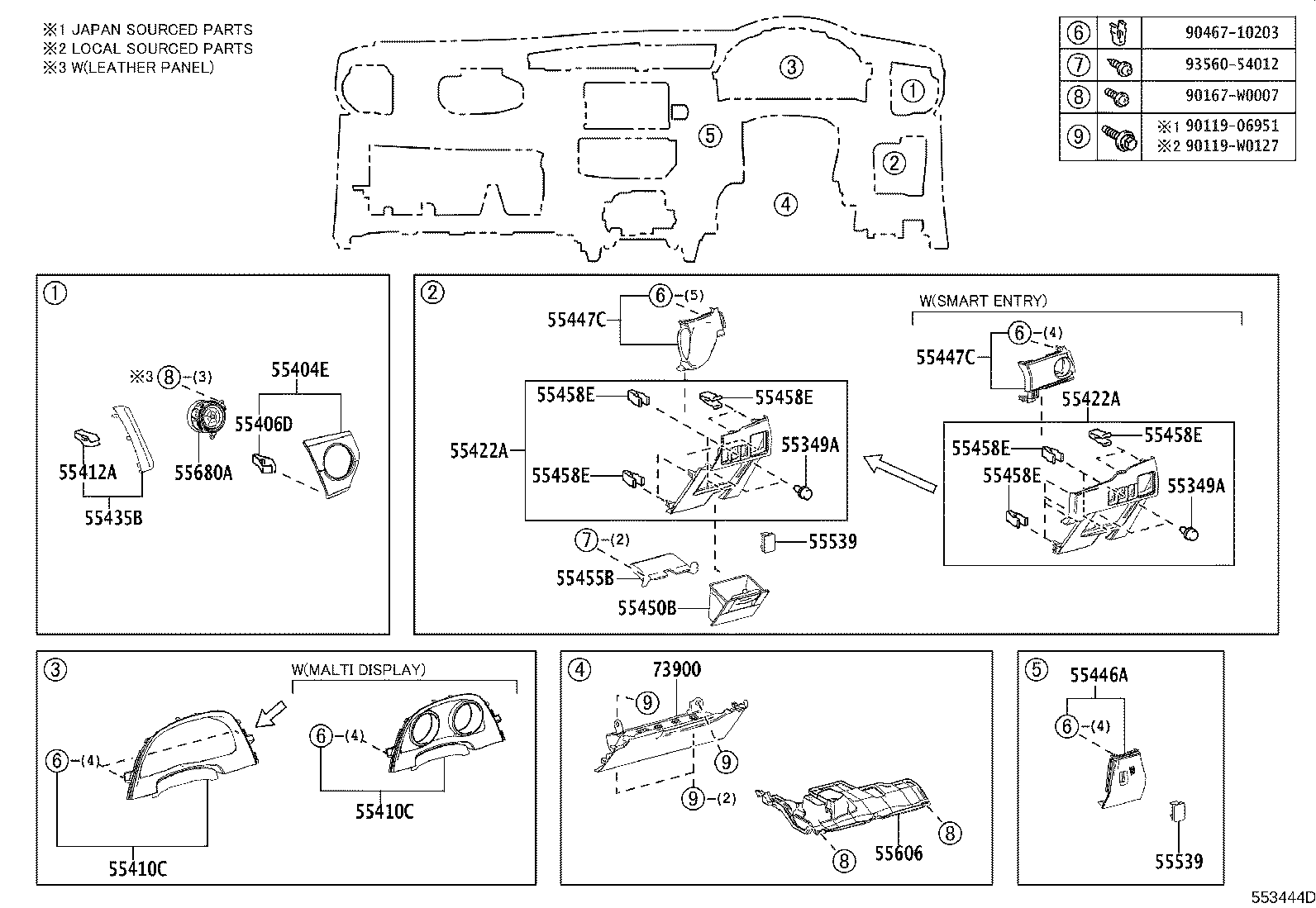 55355-02420 CUSHION, INSTRUMENT PANEL, NO.1 product image
