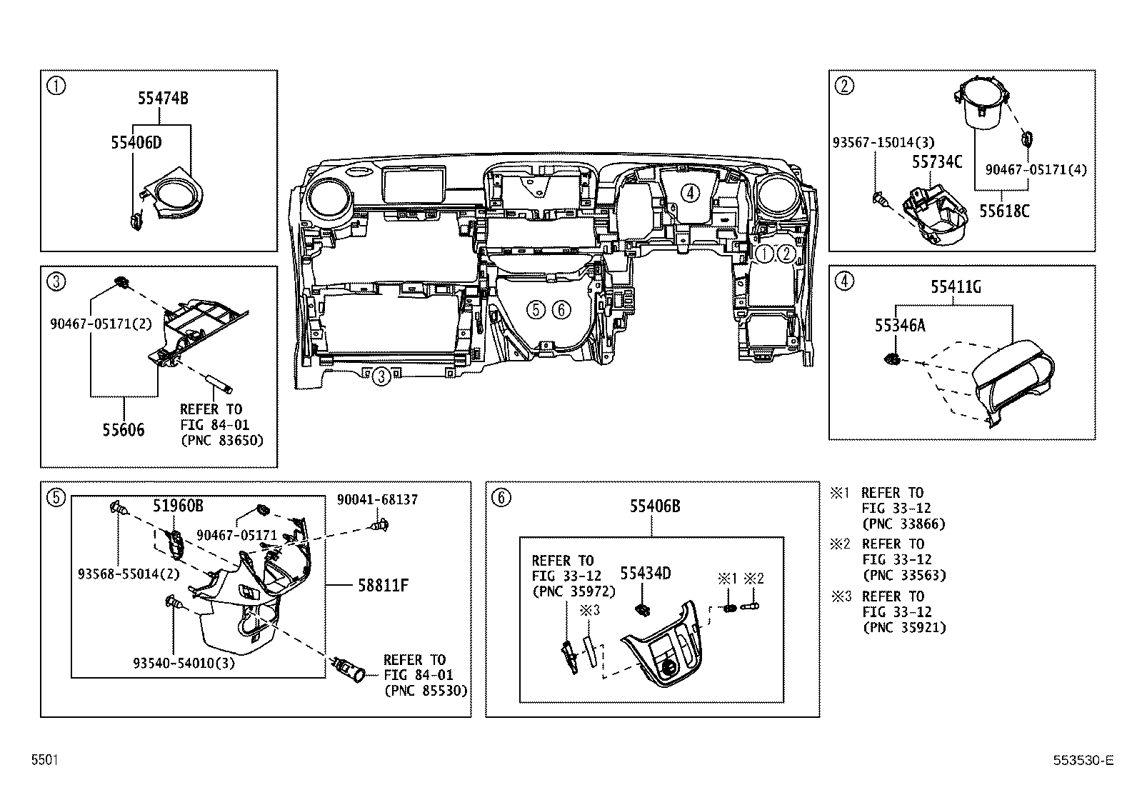 55306-B2160 BRACE SUB-ASSY, INSTRUMENT PANEL, NO.1 product image