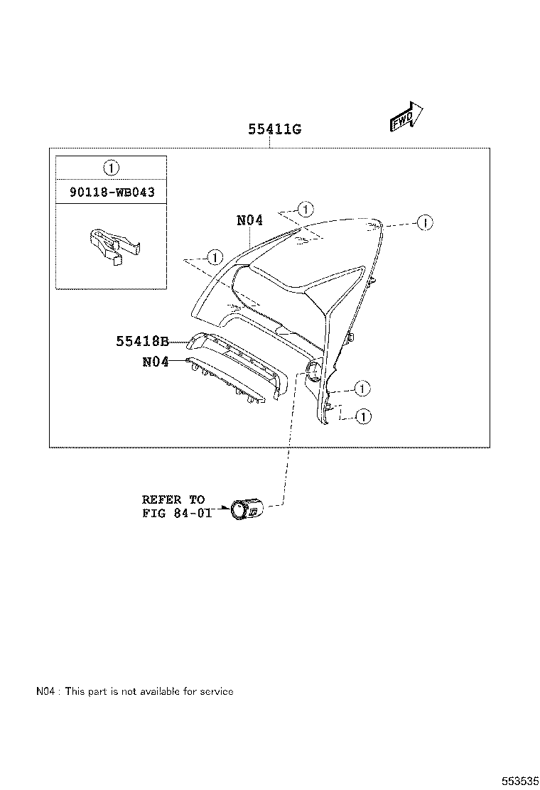 55330-WB005 REINFORCEMENT ASSY, INSTRUMENT PANEL product image