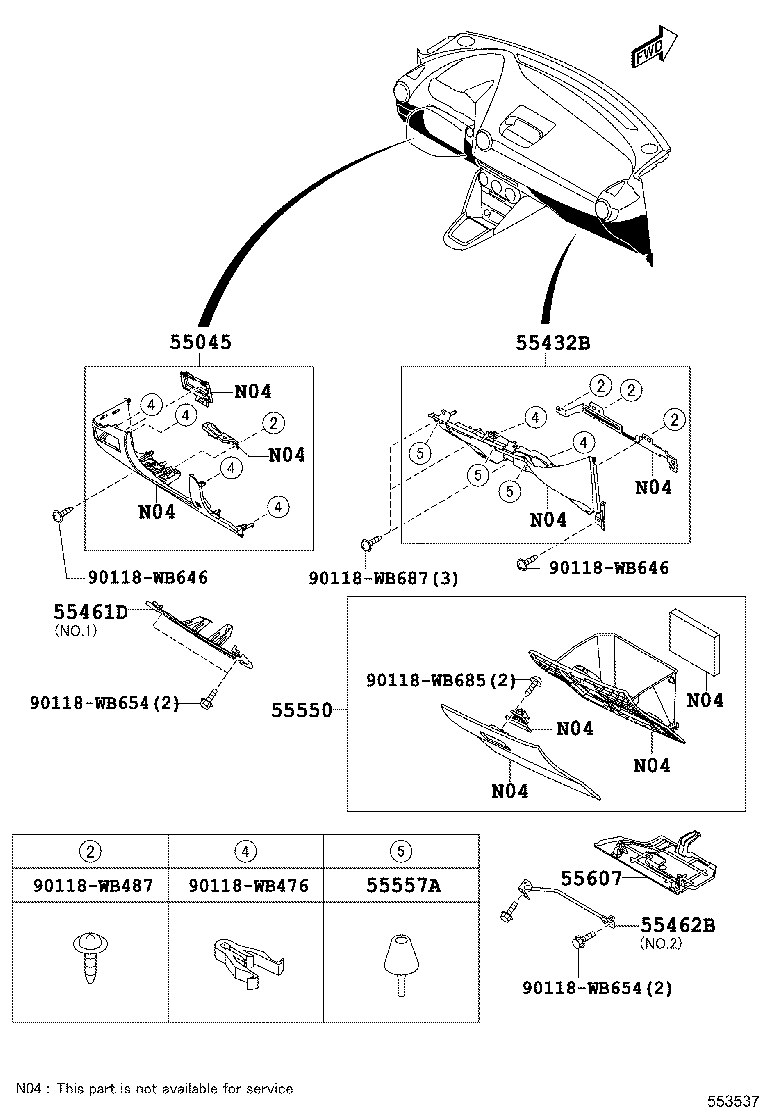 55330-WB005 REINFORCEMENT ASSY, INSTRUMENT PANEL product image