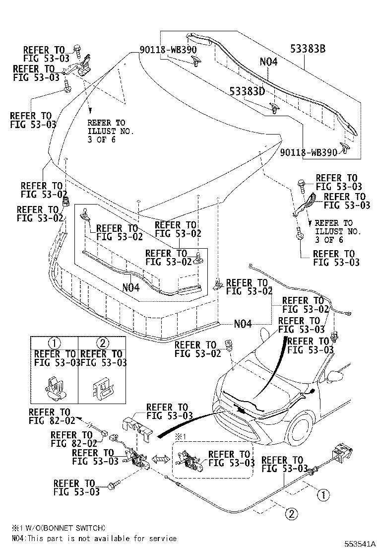 Toyota 55783-WB003 LOUVER, COWL TOP VENTILATOR, CENTER NO.1