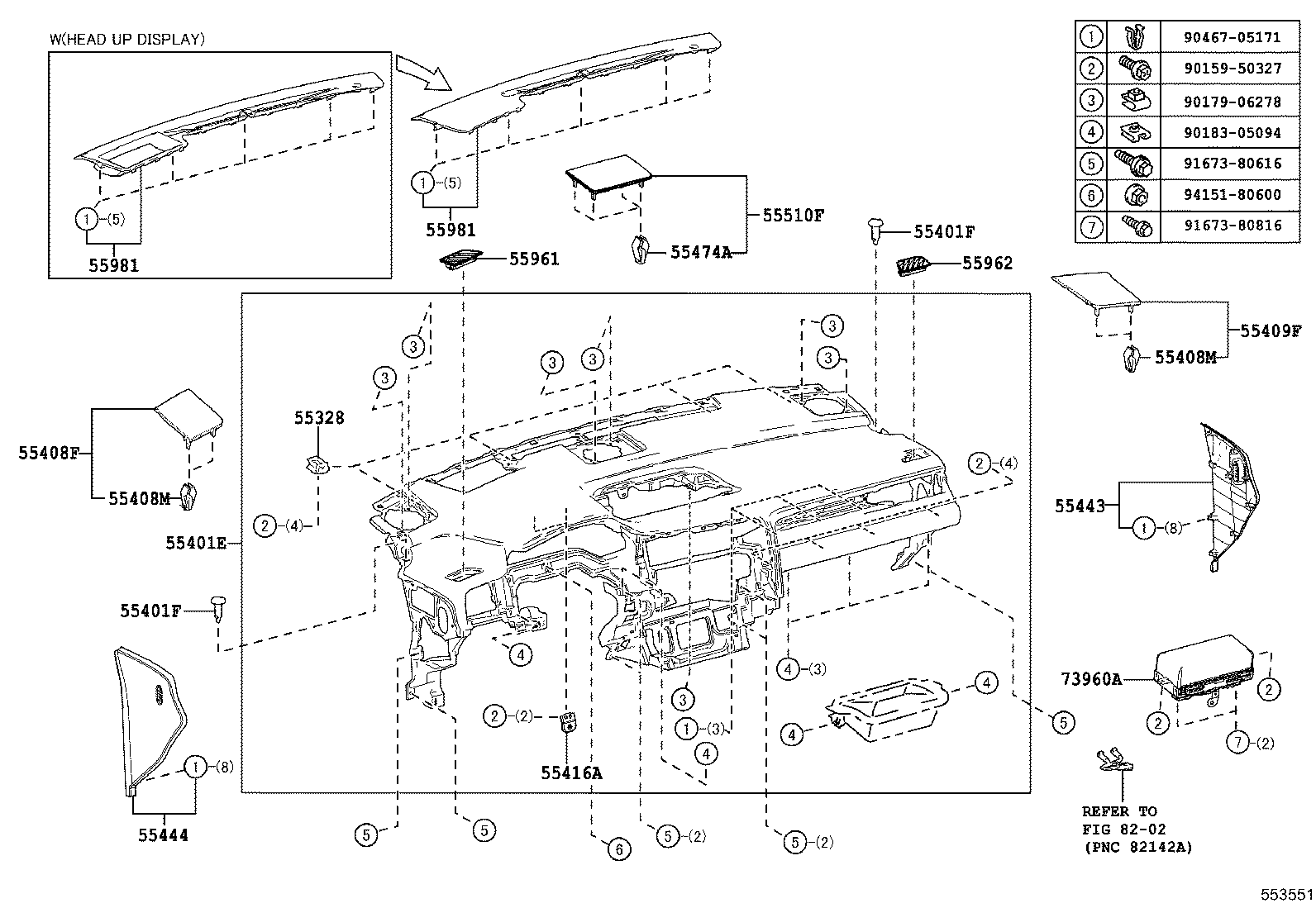 55307-48170 BRACE SUB-ASSY, INSTRUMENT PANEL, NO.2 product image