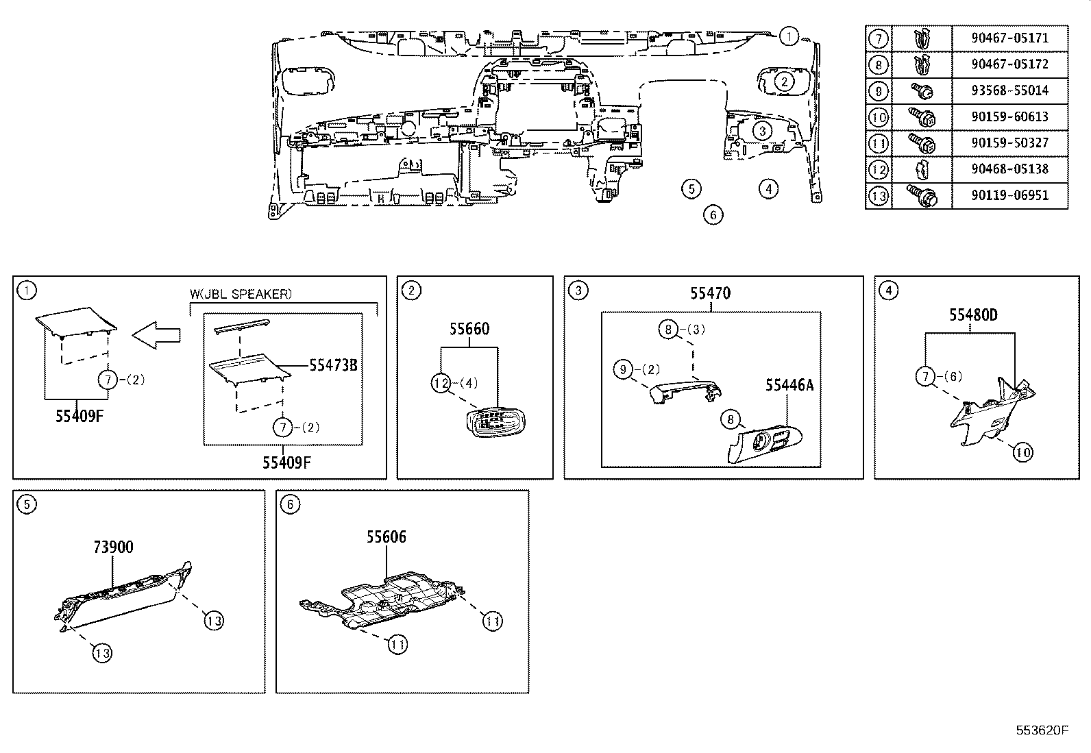 55522-47040 COVER, RADIO TUNER OPENING product image