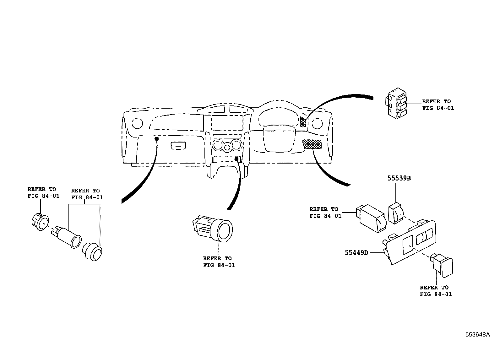 55405-18010 PANEL SUB-ASSY, INSTRUMENT CLUSTER FINISH, CENTER product image
