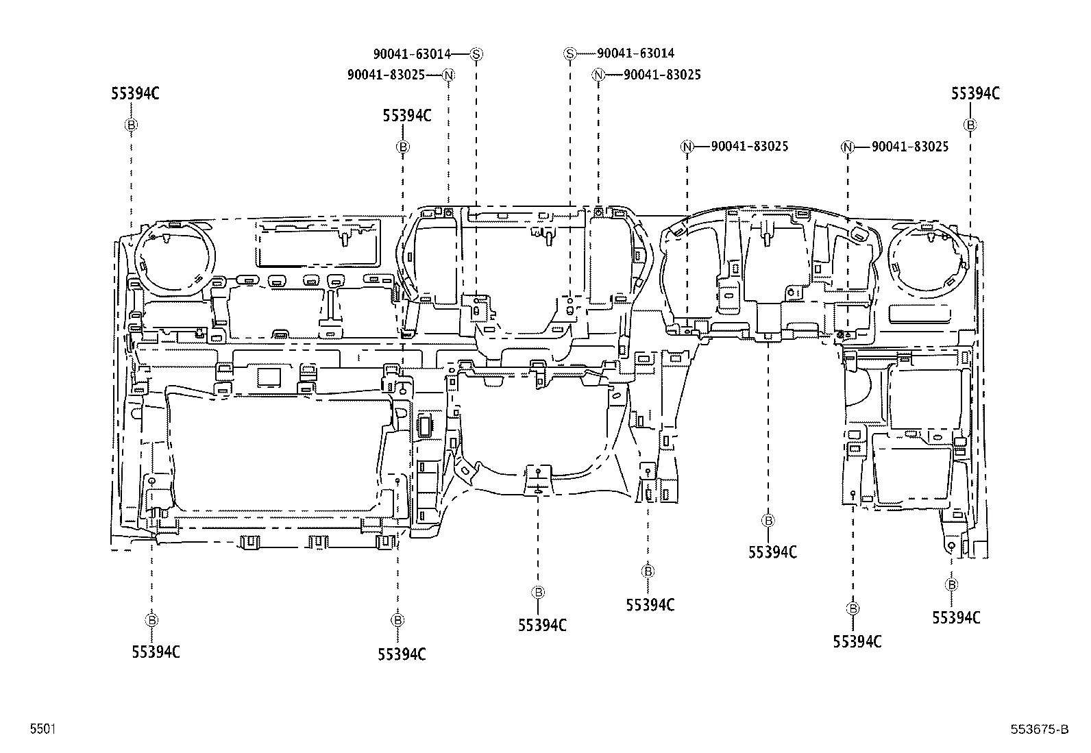 90041-19A03 BOLT, INSTRUMENT PANEL product image