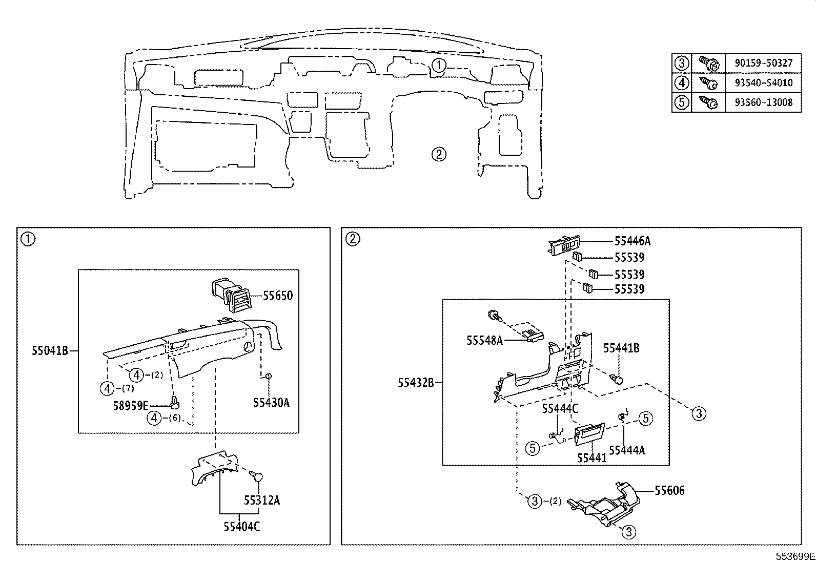 55342-28060 BRACE, INSTRUMENT PANEL TO COWL, NO.2 product image