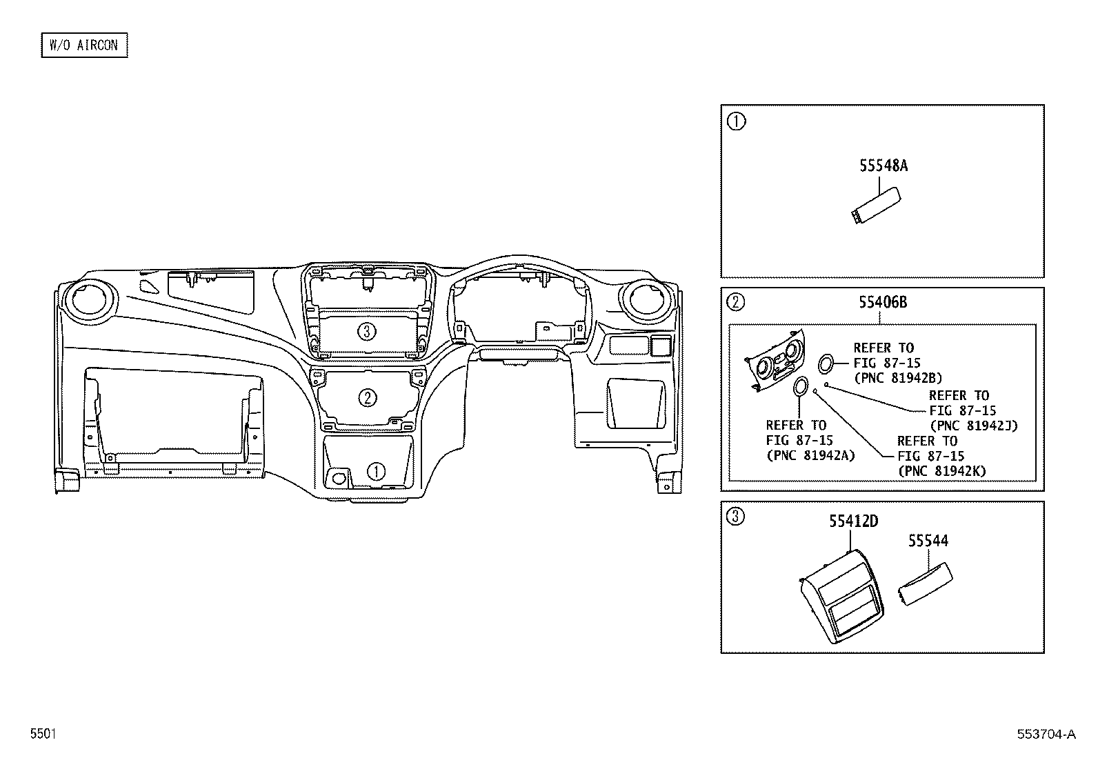 55357-BZ150 CUSHION, INSTRUMENT PANEL, NO.3 product image
