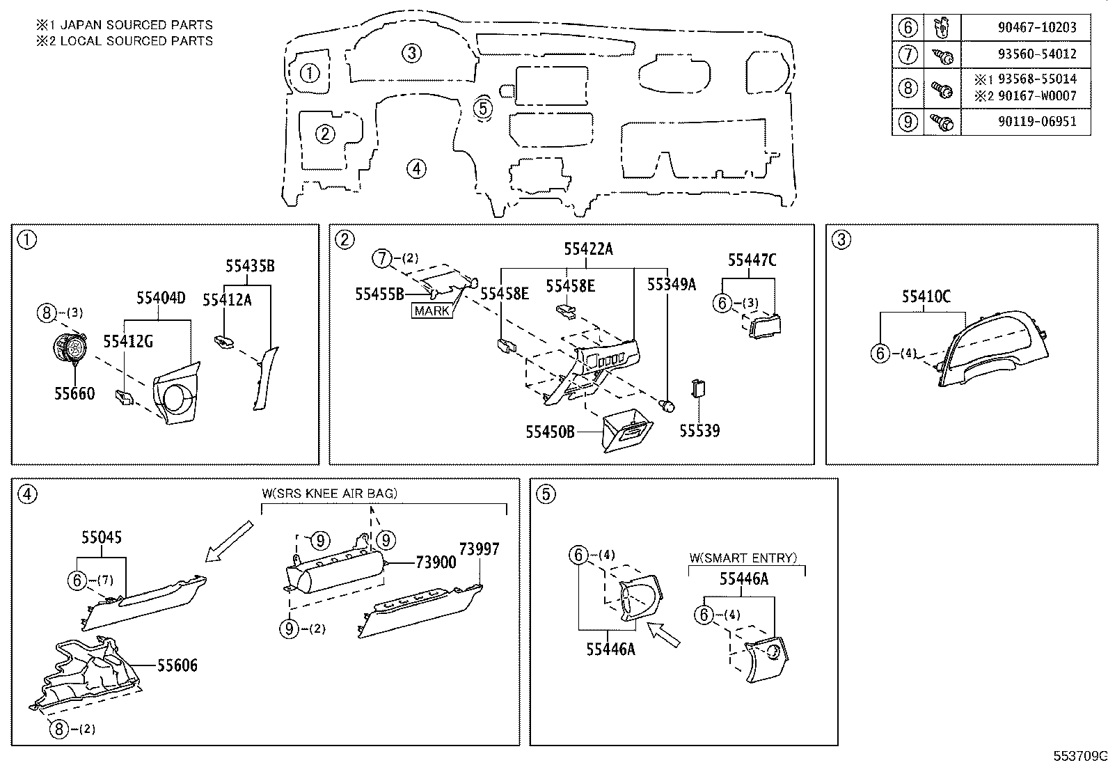 55330-02640 REINFORCEMENT ASSY, INSTRUMENT PANEL product image