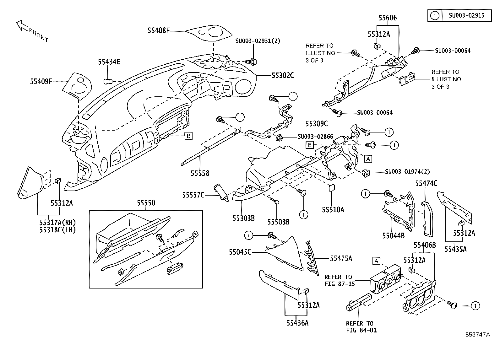 SU003-08153 PANEL SUB-ASSY, INSTRUMENT CLUSTER FINISH, CENTER product image