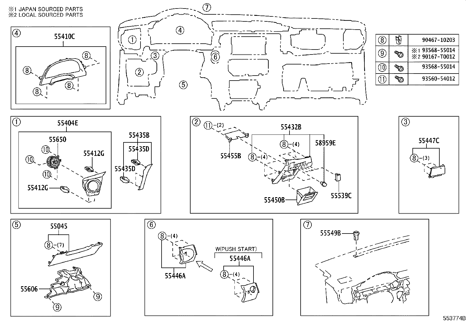 55405-YP010 PANEL SUB-ASSY, INSTRUMENT CLUSTER FINISH, CENTER product image
