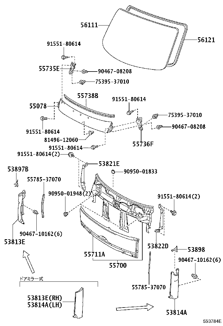 53802-37041 PANEL SUB-ASSY, FRONT SIDE, LH product image