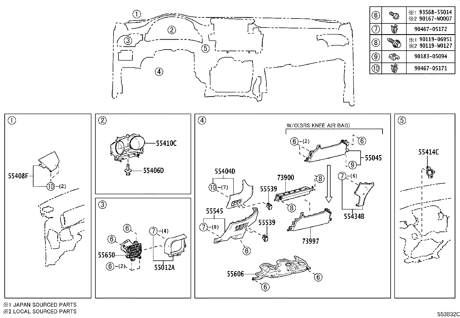 55401-F4040-C2 PAD SUB-ASSY, INSTRUMENT PANEL SAFETY product image