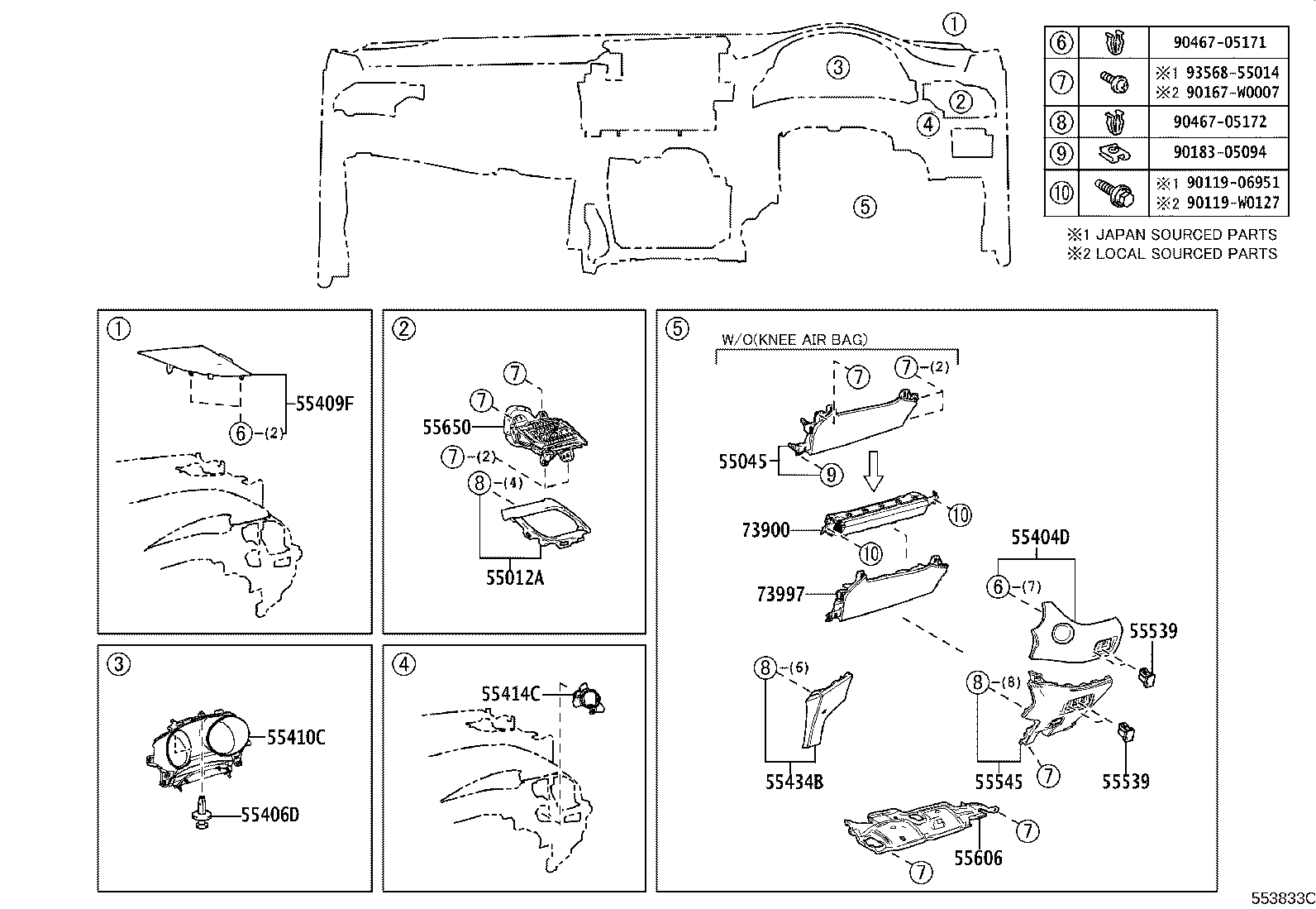 55401-F4040-C2 PAD SUB-ASSY, INSTRUMENT PANEL SAFETY product image