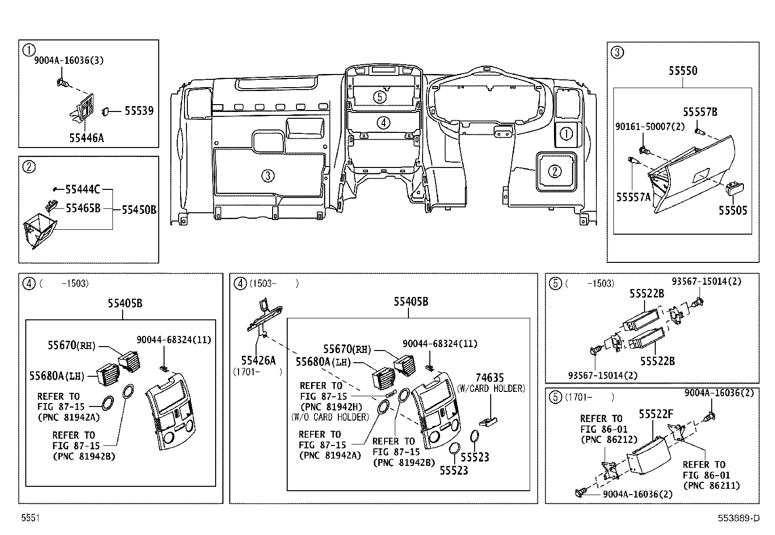 55405-BZ080 PANEL SUB-ASSY, INSTRUMENT CLUSTER FINISH, CENTER product image