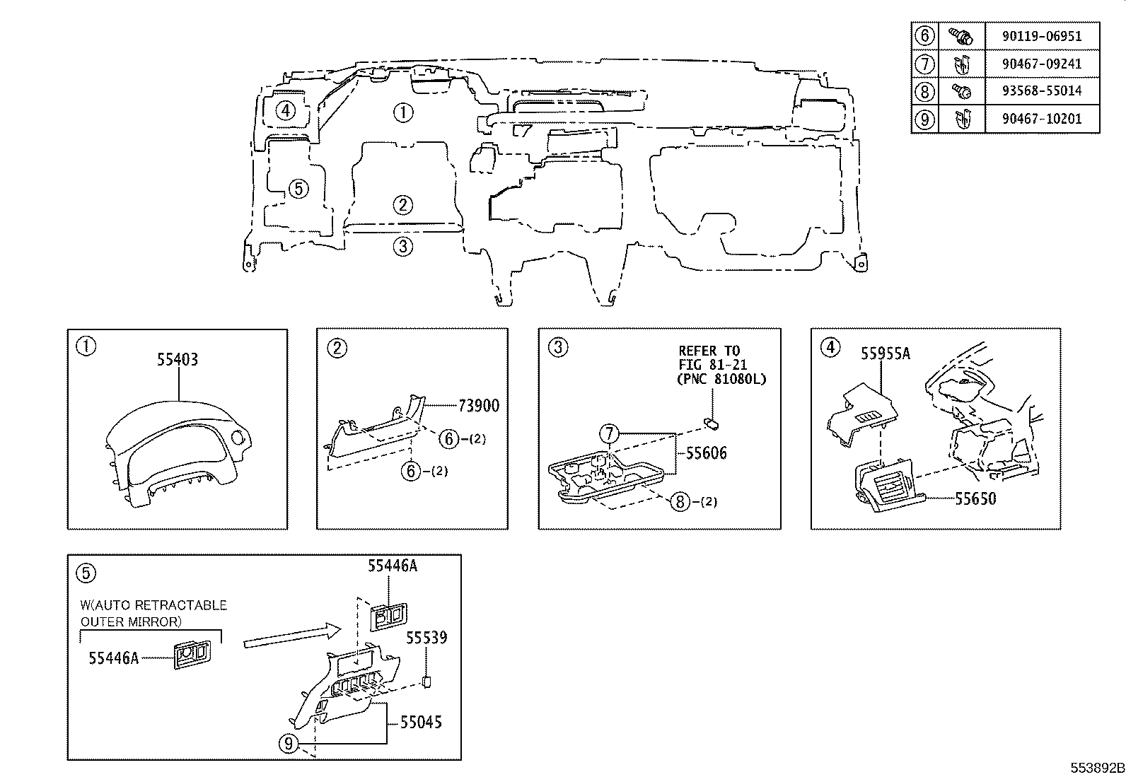 55403-76024-40 HOOD SUB-ASSY, METER product image