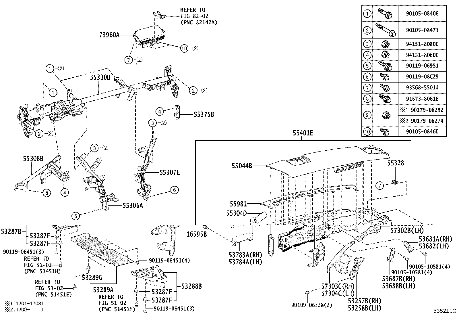Toyota 55304-11010-E3 PANEL SUB-ASSY, INSTRUMENT, MAIN