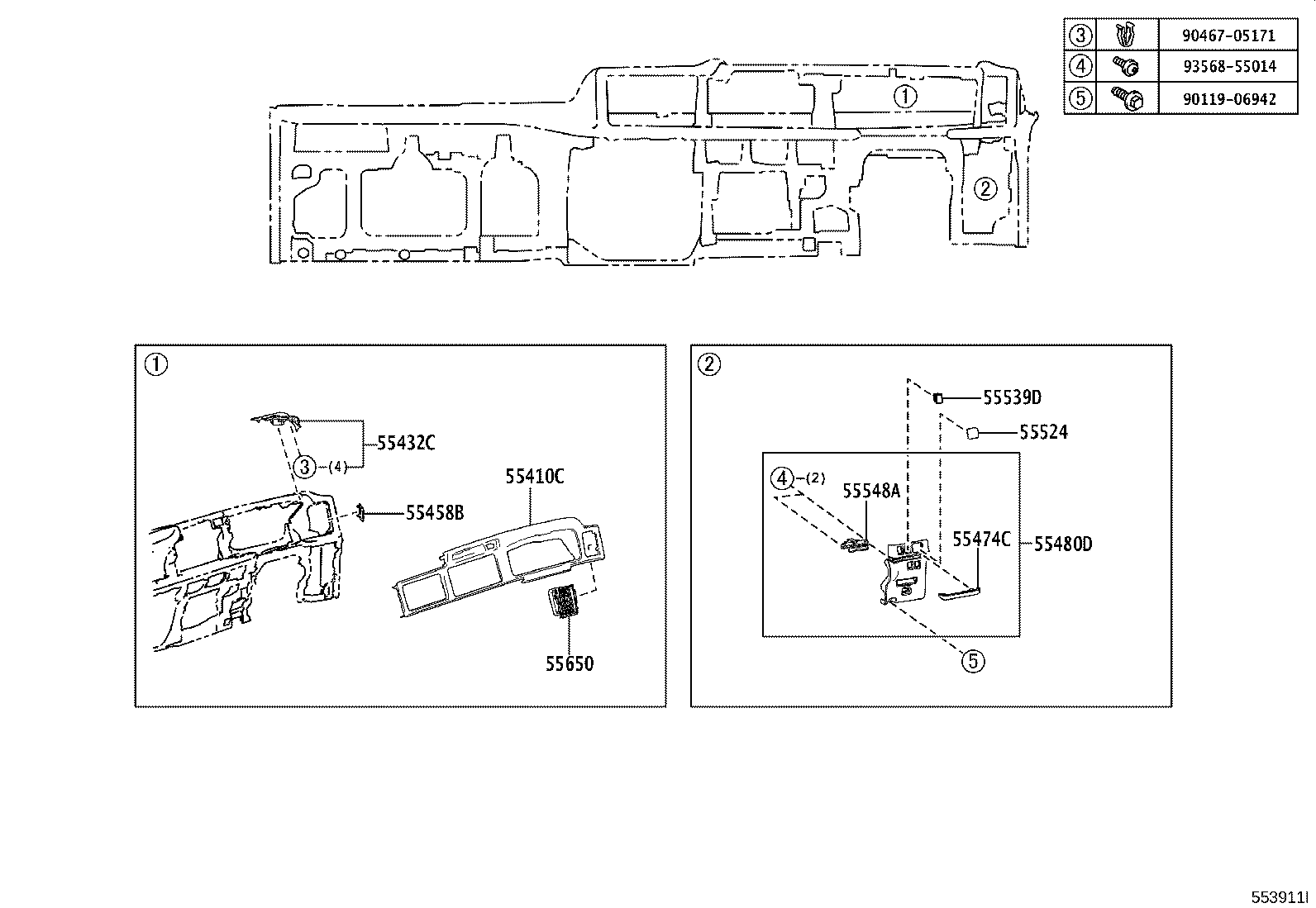 55412-V4050-C0 PANEL, INSTRUMENT CLUSTER FINISH, CENTER product image