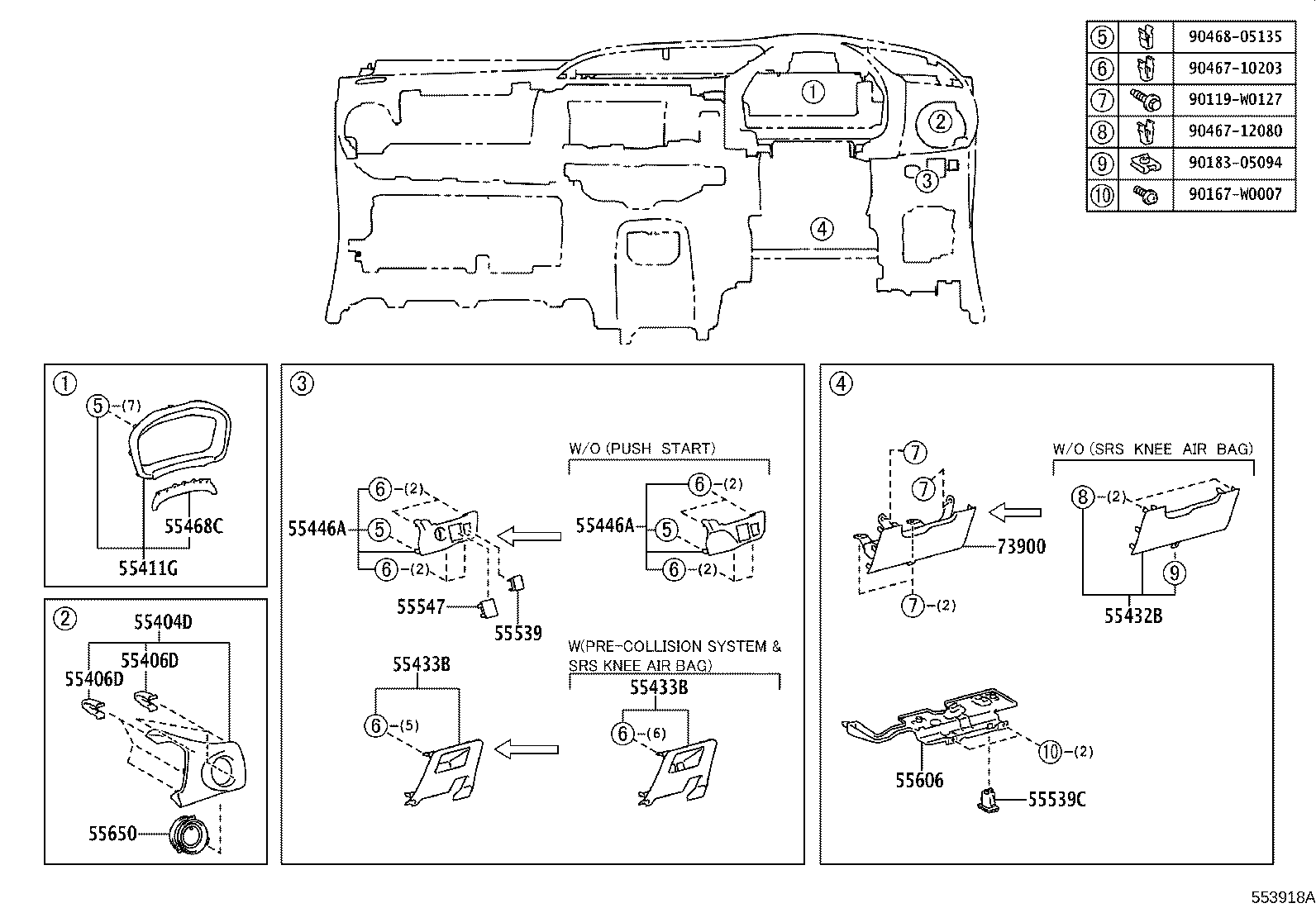 67773-07020 CLIP(FOR PANEL, INSTRUMENT CLUSTER FINISH) product image