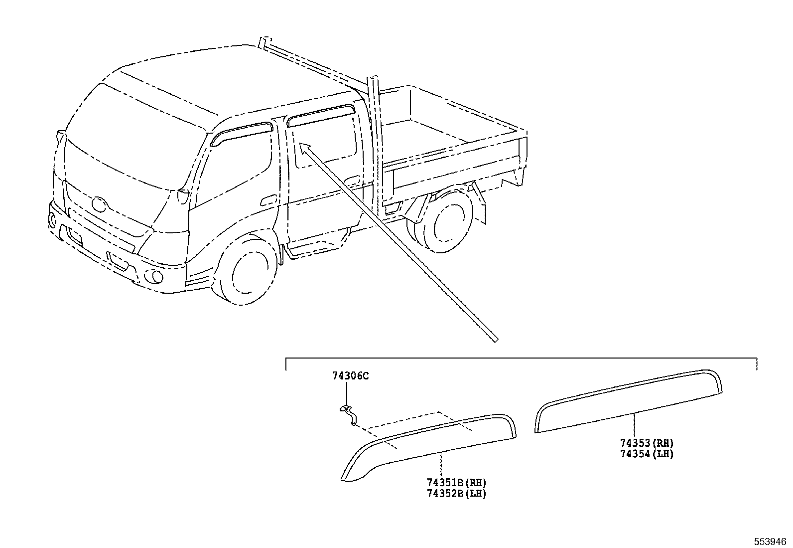 56101-37110 GLASS, WINDSHIELD product image