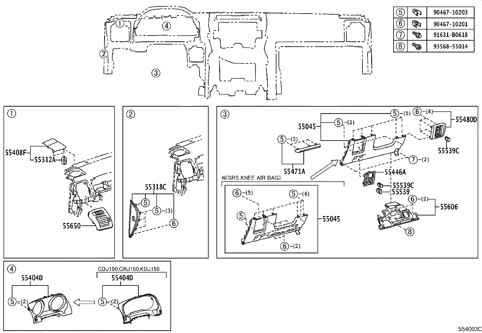 55404-60421 PANEL SUB-ASSY, INSTRUMENT CLUSTER FINISH product image