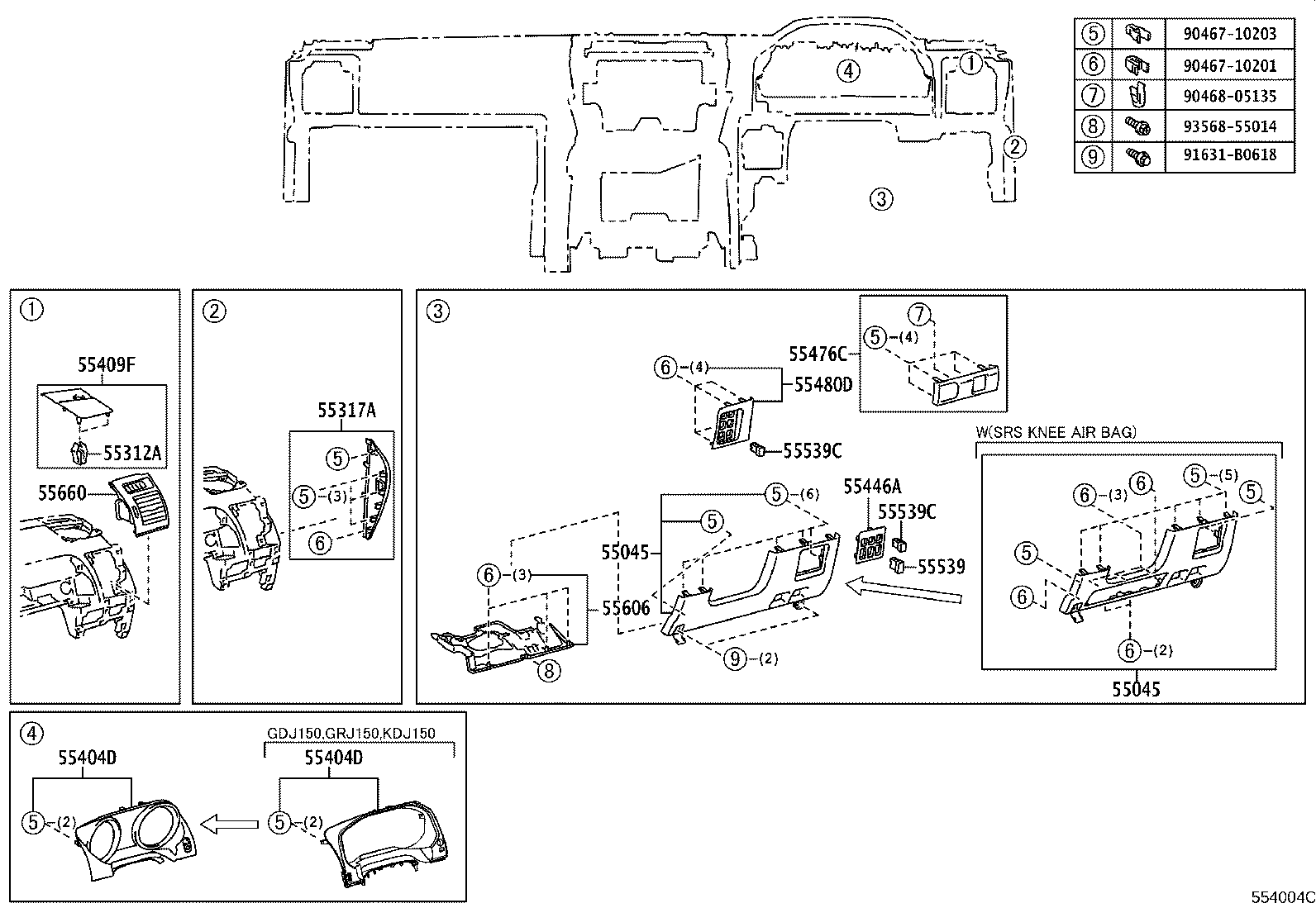 55404-60421 PANEL SUB-ASSY, INSTRUMENT CLUSTER FINISH product image