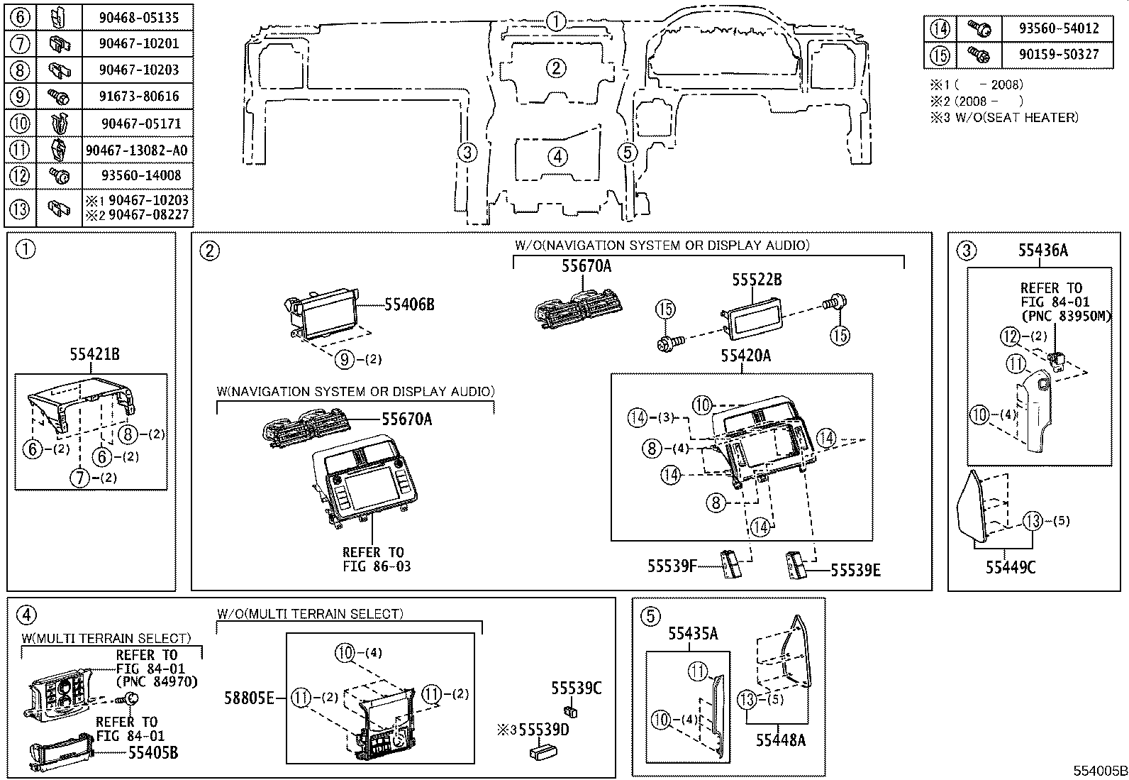 55405-60410 PANEL SUB-ASSY, INSTRUMENT CLUSTER FINISH, CENTER product image
