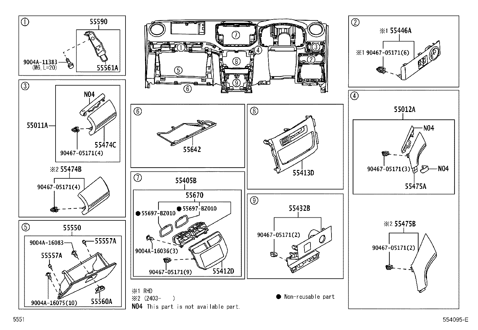 55357-BZ120 CUSHION, INSTRUMENT PANEL, NO.3 product image
