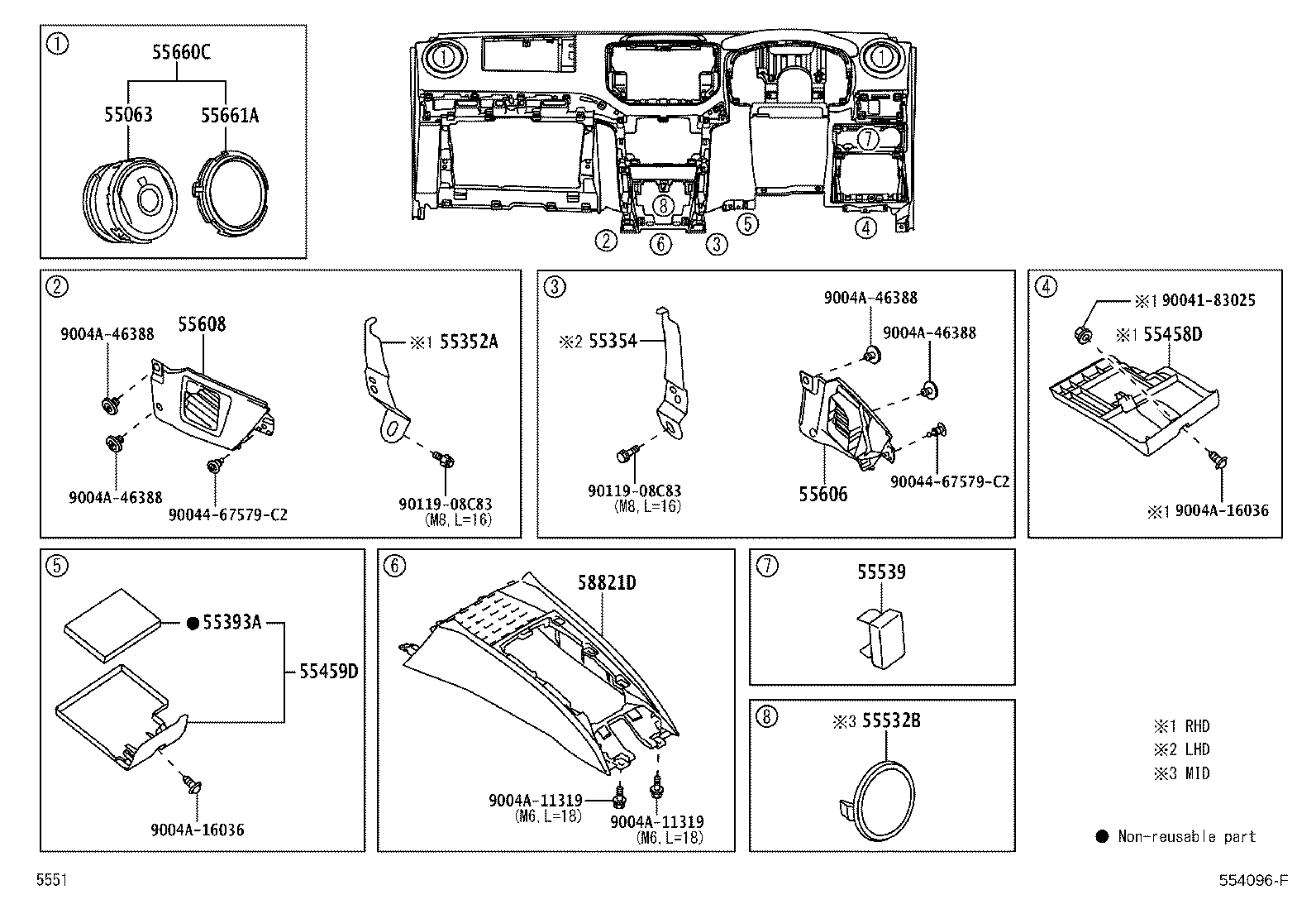 55357-BZ120 CUSHION, INSTRUMENT PANEL, NO.3 product image