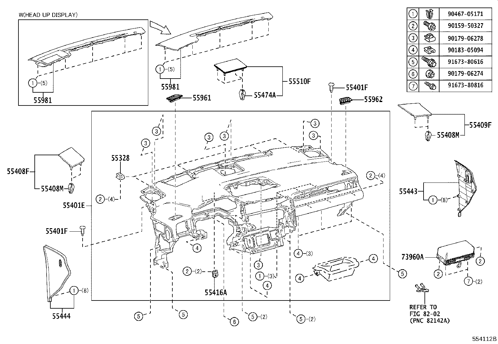 55401-48210-C2 PAD SUB-ASSY, INSTRUMENT PANEL SAFETY product image