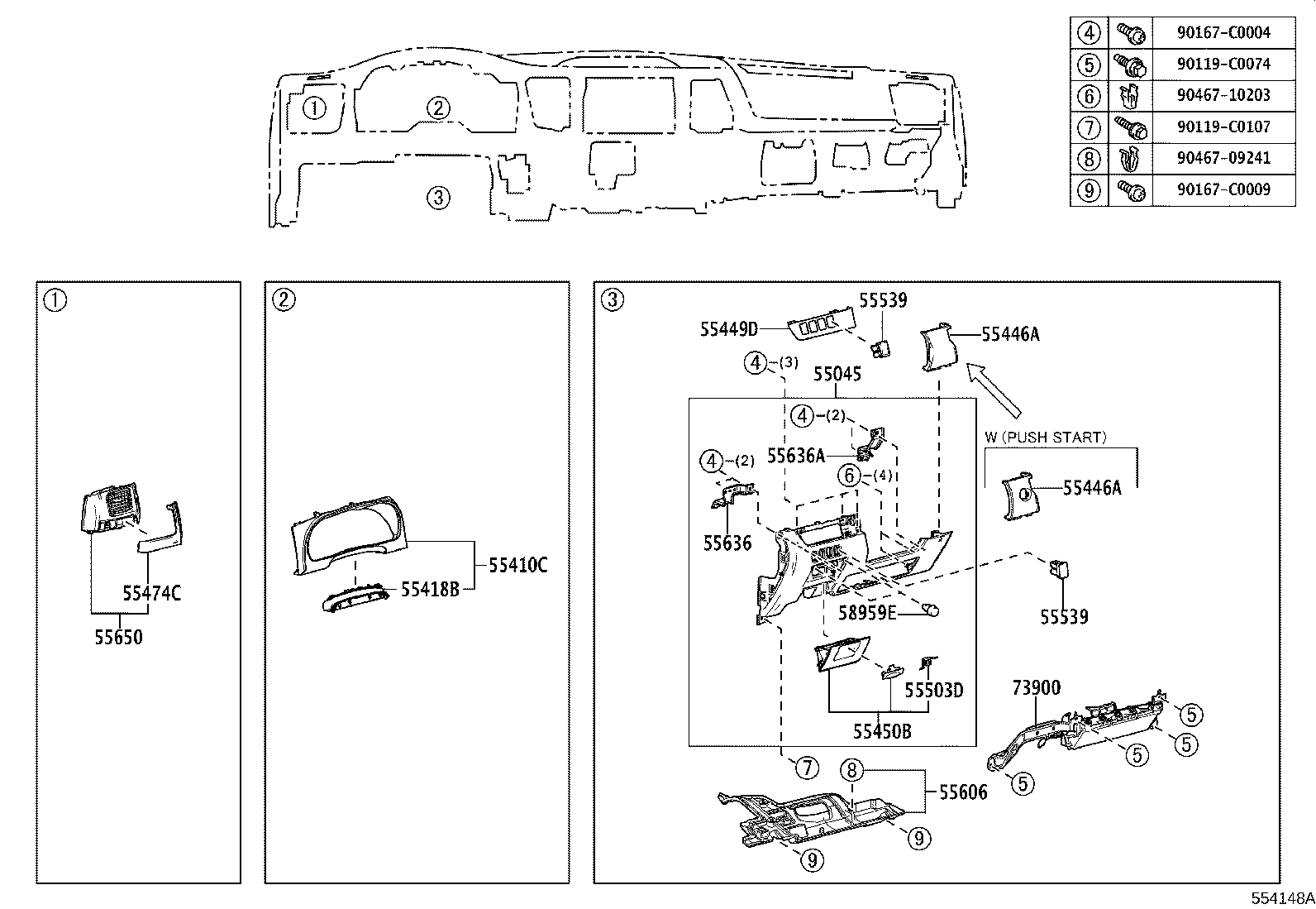 55307-0E080 BRACE SUB-ASSY, INSTRUMENT PANEL, NO.2 product image