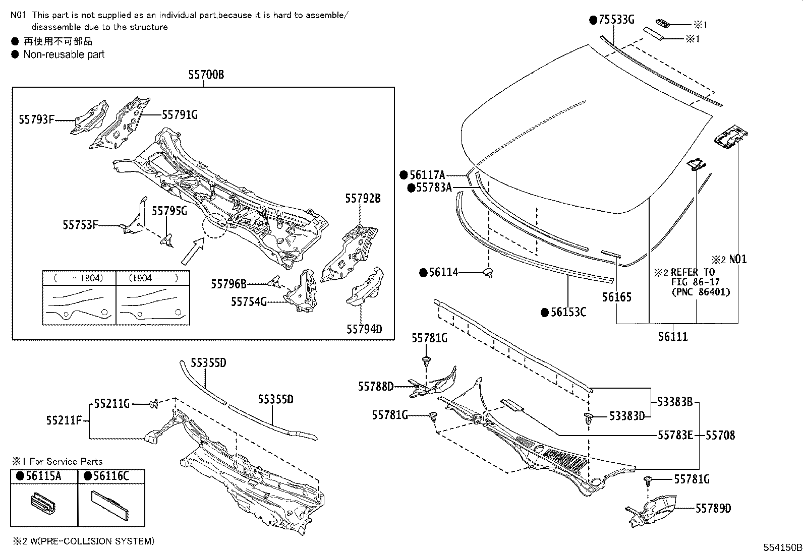 56101-11907 GLASS, WINDSHIELD product image