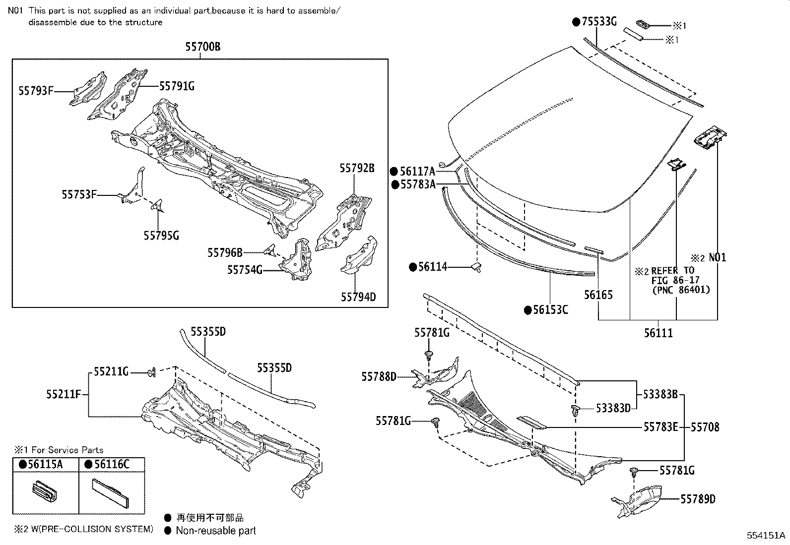 56101-11907 GLASS, WINDSHIELD product image