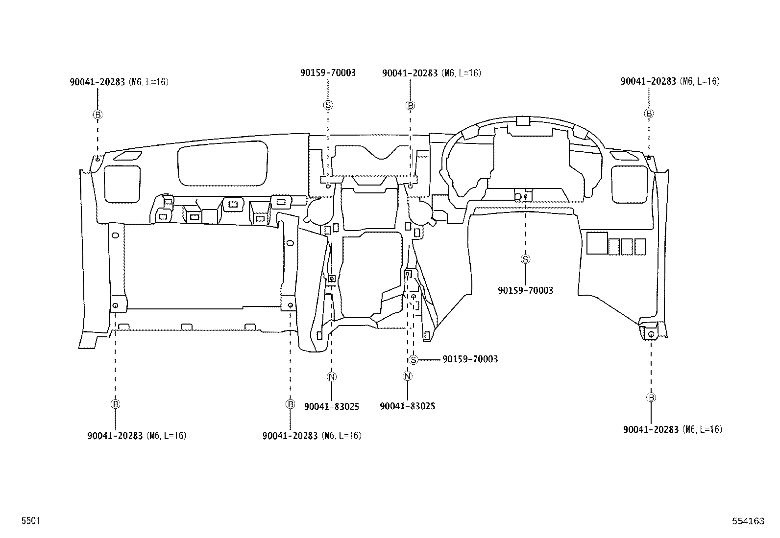 55468-B2010 SEAL, INSTRUMENT CLUSTER FINISH PANEL, NO.1 product image