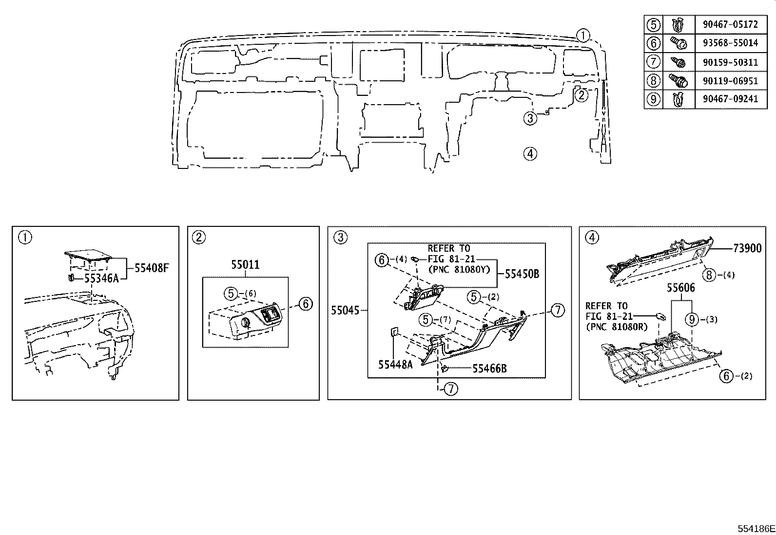 55374-40030 BRACKET, INSTRUMENT PANEL LOWER MOUNTING, NO.1 product image