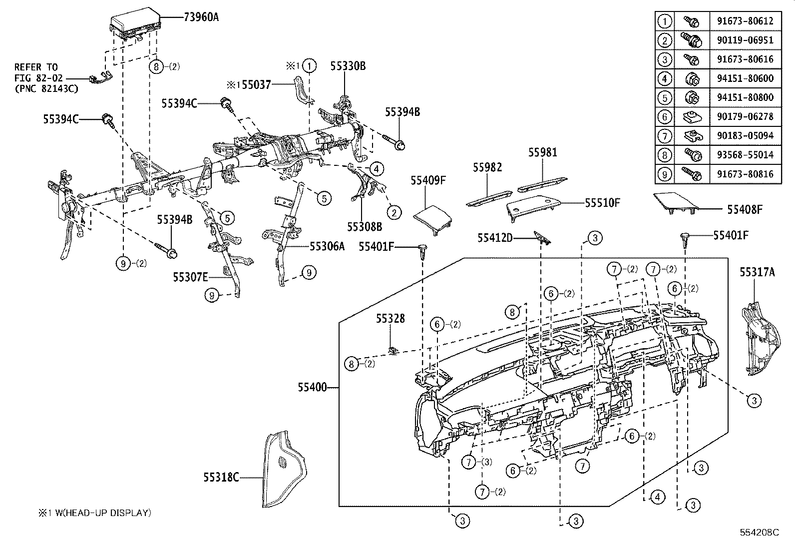 55405-33360 PANEL SUB-ASSY, INSTRUMENT CLUSTER FINISH, CENTER product image