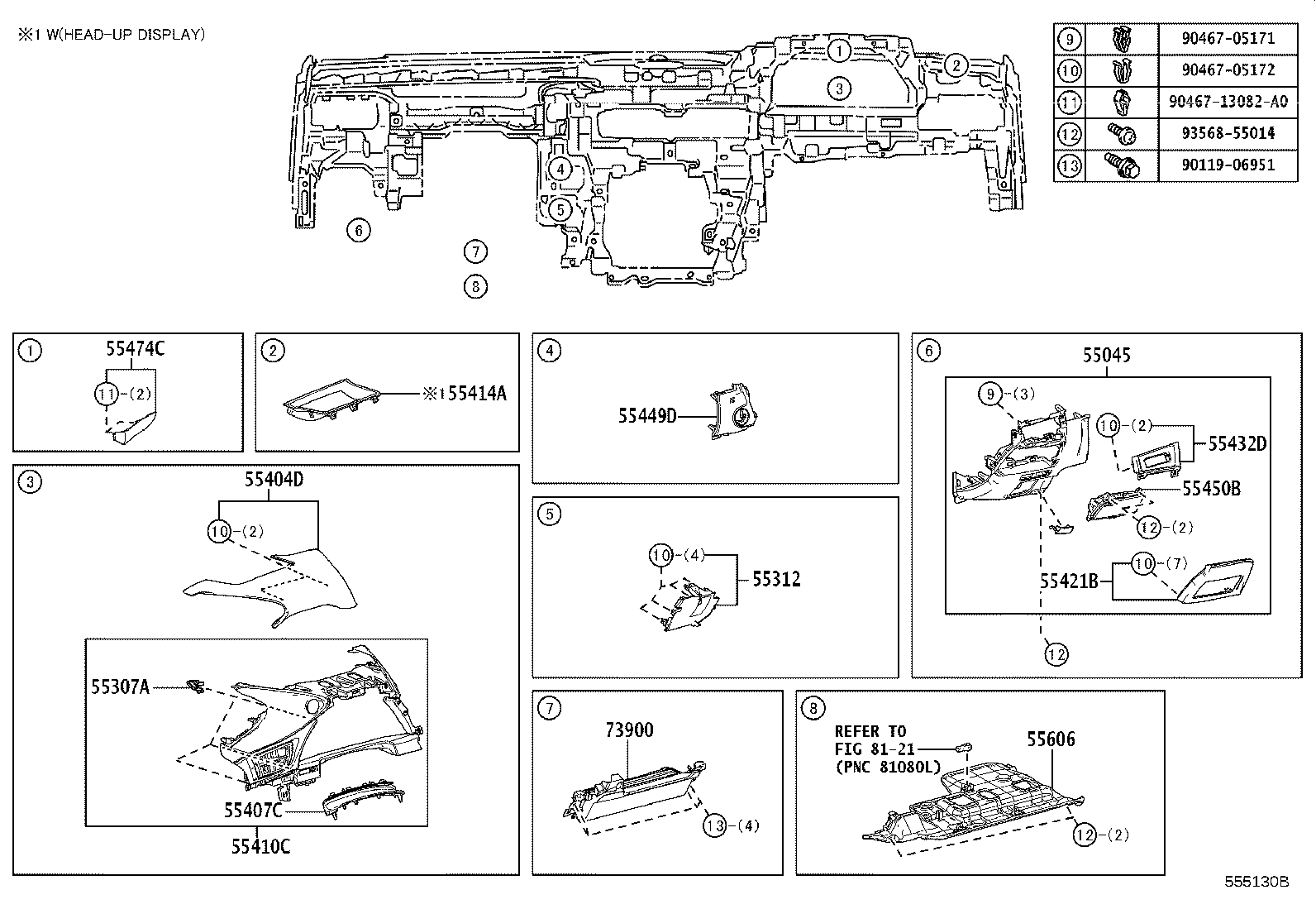 55405-33360 PANEL SUB-ASSY, INSTRUMENT CLUSTER FINISH, CENTER product image